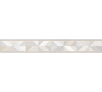 Бордюр Alma Ceramica BWU53RVL004 Rivoli 50x6.7 кремовый / серый глянцевый с орнаментом