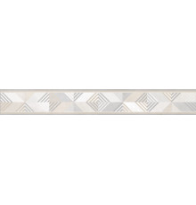 Бордюр Alma Ceramica BWU53RVL004 Rivoli 50x6.7 кремовый / серый глянцевый с орнаментом