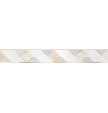 Бордюр Alma Ceramica BWU53RVL014 Rivoli 50x6.7 кремовый / серый глянцевый с орнаментом