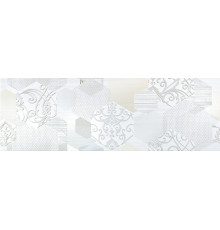 Декоративная плитка Alma Ceramica DWA11BTQ007 Boutique 60x20 серая глянцевая с орнаментом