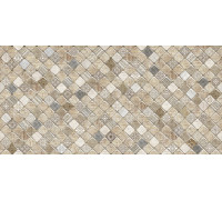 Настенная плитка Alma Ceramica TWU09LRS47R Lorens 49.4x24.3 бежевая / коричневая глянцевая под мозаику