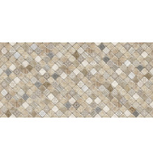 Настенная плитка Alma Ceramica TWU09LRS47R Lorens 49.4x24.3 бежевая / коричневая глянцевая под мозаику