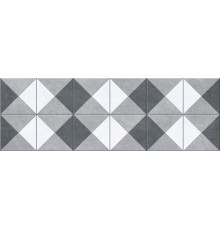 Настенная плитка Alma Ceramica TWU93ORG27R Origami 30x90 серая / белая матовая под мозаику с орнаментом