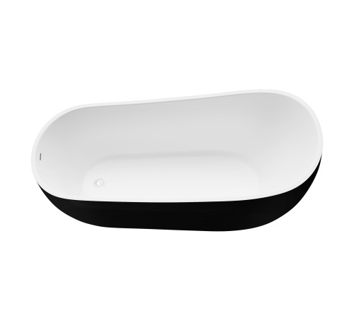 Ванна отдельностоящая Grossman Galaxy GR-1403MB (170х75х72) цвет черный/белый матовый