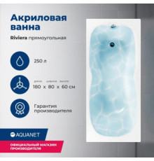 Акриловая ванна Aquanet Riviera 180x80 (с каркасом)