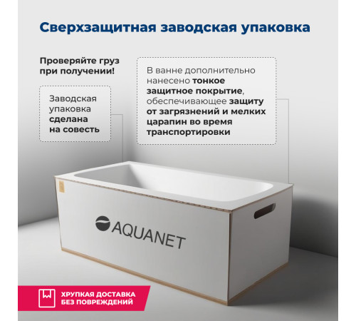 Акриловая ванна Aquanet Palma 170x90/60 R (с каркасом)