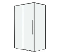 Боковая стенка Grossman Galaxy 200.K33.01.90.21.00 (90х195) черный матовый,стекло прозрачное