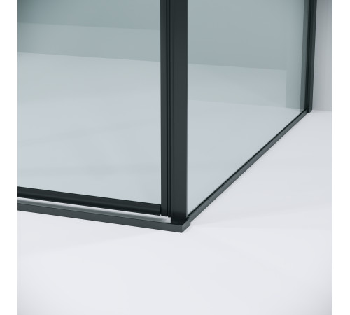 Боковая стенка Grossman Galaxy 200.K33.01.80.21.00 (80х195) черный матовый,стекло прозрачное