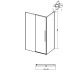 Боковая стенка Grossman Galaxy 200.K33.01.100.21.02 (100х195) черный матовый,стекло шиншилла