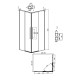 Душевое ограждение Grossman Galaxy 300.K33.01.9080.10.00 (90х80х195) прямоугольник,раздвижная,хром,стекло прозрачное