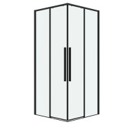 Душевое ограждение Grossman Galaxy 300.K33.01.9090.21.00 (90х90х195) квадрат,раздвижная,черный матовый,стекло прозрачное
