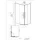 Душевое ограждение Grossman Galaxy 1/2.K33.01.70.21.02-1/2.K33.01.10L.21.02 (70х100х195) раздвижная,черный матовый,стекло шиншилла