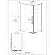 Душевое ограждение Grossman Galaxy 1/2.K33.01.70.21.02-1/2.K33.01.11L.21.02 (70х110х195) раздвижная,черный матовый,стекло шиншилла