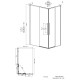 Душевое ограждение Grossman Galaxy 1/2.K33.01.70.21.02-1/2.K33.01.12L.21.02 (70х120х195) раздвижная,черный матовый,стекло шиншилла