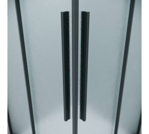 1/2 душевого ограждения Grossman Galaxy 1/2.K33.01.10L.21.02 (100*195) черный матовый, стекло шиншилла