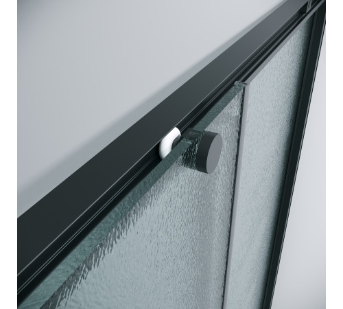 1/2 душевого ограждения Grossman Galaxy 1/2.K33.01.10L.21.02 (100*195) черный матовый, стекло шиншилла