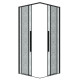 1/2 душевого ограждения Grossman Galaxy 1/2.K33.01.10L.21.02 (100*195) черный матовый, стекло шиншилла