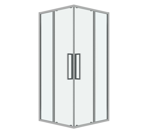 Душевое ограждение Grossman Cosmo 300.K33.02.8080.10.00 (80х80х195) квадрат,раздвижная,хром,стекло прозрачное