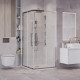 Душевое ограждение Grossman Cosmo 300.K33.02.8080.10.00 (80х80х195) квадрат,раздвижная,хром,стекло прозрачное