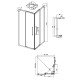 Душевое ограждение Grossman Cosmo 300.K33.02.8080.10.00 (80х80х195) квадрат,раздвижная,хром,стекло прозрачное