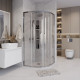 Душевое ограждение Grossman Cosmo 301.K33.02.8080.10.00 (80х80х195) четверть круга,раздвижная,хром,стекло прозрачное