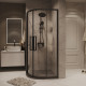 Душевое ограждение Grossman Cosmo 301.K33.02.1010.21.00 (100х100х195) четверть круга,раздвижная,черный матовый,стекло прозрачное