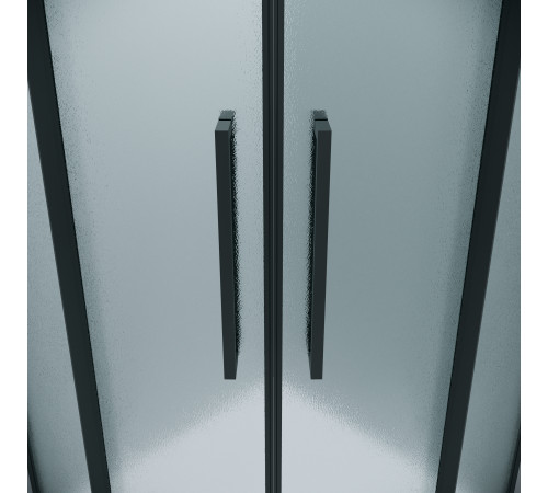 Душевое ограждение Grossman Cosmo 300.K33.02.1010.21.02 (100х100х195) квадрат,раздвижная,черный матовый,стекло шиншилла