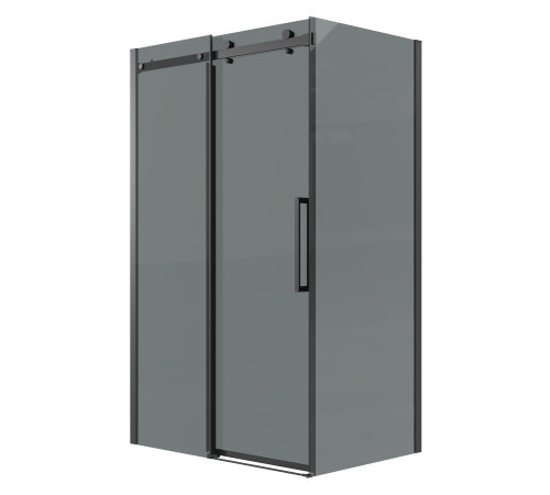 Душевое ограждение Grossman Classic 100.K33.04.100.21.10-200.K33.04.100.21.10 (100х100х195) раздвижная,черный матовый,стекло тонированное