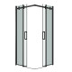 Душевое ограждение Grossman Classic 300.K33.04.1010.21.00 (100х100х195) квадрат,раздвижная,черный матовый, стекло прозрачное