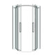 Душевое ограждение Grossman Classic 301.K33.04.1010.10.00 (100х100х195) четверть круга,раздвижная,хром,стекло прозрачное