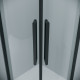 Душевое ограждение Grossman Classic 301.K33.04.1010.21.00 (100х100х195) четверть круга,раздвижная,черный матовый,стекло прозрачное