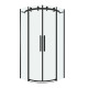 Душевое ограждение Grossman Classic 301.K33.04.1010.21.00 (100х100х195) четверть круга,раздвижная,черный матовый,стекло прозрачное