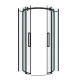 Душевое ограждение Grossman Classic 301.K33.04.1010.21.00 (100х100х195) четверть круга,раздвижная,черный матовый,стекло прозрачное