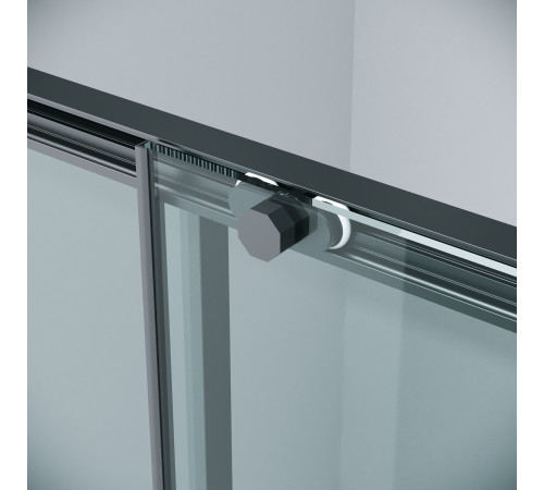 Душевое ограждение Grossman Style 100.K33.05.110.21.00-200.K33.05.70.21.00 (110х70х195) раздвижная,черный матовый,стекло прозрачное