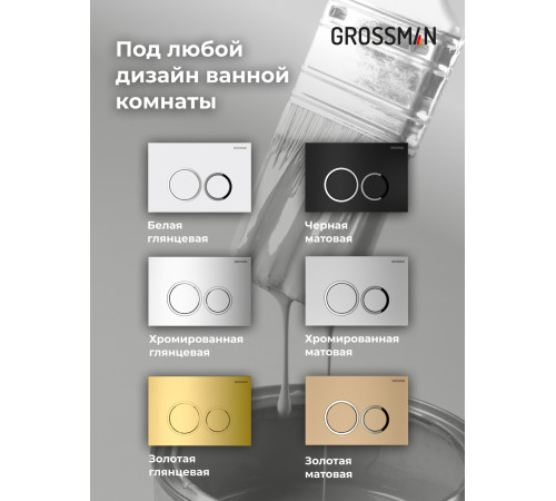 Клавиша смыва Grossman Galaxy 700.K31.01.310.310 золото матовый