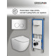 Комплект 3 в 1: Grossman инсталляция 900.K31.01.000+клавиша 700.K31.01.100.100 хром глянцевый+унитаз GR-4411SQ