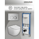 Комплект 3 в 1: Grossman инсталляция 900.K31.01.000+клавиша 700.K31.01.110.110 хром матовый+унитаз GR-4411S