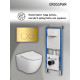 Комплект 3 в 1: Grossman инсталляция 900.K31.01.000+клавиша 700.K31.01.300.300 золото глянцевый+унитаз GR-4411S