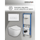 Комплект 3 в 1: Grossman инсталляция 900.K31.01.000+клавиша 700.K31.03.000.000 белый+унитаз GR-4411S