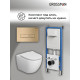 Комплект 3 в 1: Grossman инсталляция 900.K31.01.000+клавиша 700.K31.03.310.310 золото матовый+унитаз GR-4411SQ