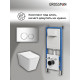 Комплект 3 в 1: Grossman инсталляция 900.K31.01.000+клавиша 700.K31.01.100.100 хром глянцевый+унитаз GR-4414S