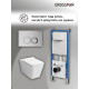 Комплект 3 в 1: Grossman инсталляция 900.K31.01.000+клавиша 700.K31.01.110.110 хром матовый+унитаз GR-4414S