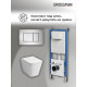 Комплект 3 в 1: Grossman инсталляция 900.K31.01.000+клавиша 700.K31.04.12M.12M хром сатиновый+унитаз GR-4441S