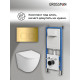 Комплект 3 в 1: Grossman инсталляция 900.K31.01.000+клавиша 700.K31.02.300.300 золото глянцевый+унитаз GR-4455S