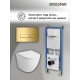 Комплект 3 в 1: Grossman инсталляция 900.K31.01.000+клавиша 700.K31.03.300.300 золото глянцевый+унитаз GR-4455S