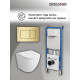 Комплект 3 в 1: Grossman инсталляция 900.K31.01.000+клавиша 700.K31.04.32M.32M золото сатиновый+унитаз GR-4455S