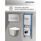 Комплект 3 в 1: Grossman инсталляция 900.K31.01.000+клавиша 700.K31.03.110.110 хром матовый+унитаз GR-4455SWS