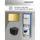 Комплект 3 в 1: Grossman инсталляция 900.K31.01.000+клавиша 700.K31.01.300.300 золото глянцевый+унитаз GR-4477BMSQ