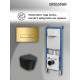 Комплект 3 в 1: Grossman инсталляция 900.K31.01.000+клавиша 700.K31.03.300.300 золото глянцевый+унитаз GR-4477BMSQ