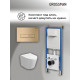 Комплект 3 в 1: Grossman инсталляция 900.K31.01.000+клавиша 700.K31.03.310.310 золото матовый+унитаз GR-4477SQ